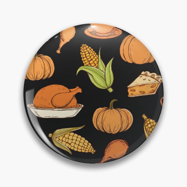 Item preview, Turkey Corn Pumpkin Cake Illustration Pattern | Food Art designed and sold by UnhingedBird.