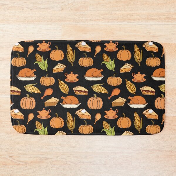 Item preview, Turkey Corn Pumpkin Cake Illustration Pattern | Food Art designed and sold by UnhingedBird.