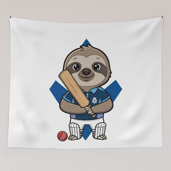 Item preview, Scotland Cricket Sloth Player Sports designed and sold by k3rstman1.