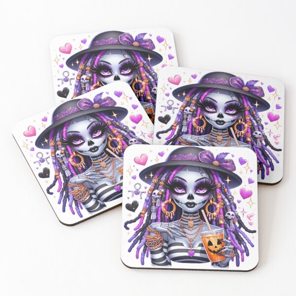 Item preview, Skeleton Spirits & Brown Girl Halloween Fun designed and sold by Lulunza.