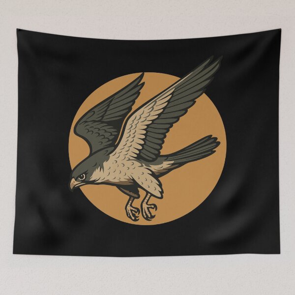 Item preview, Falcon Soaring Circle Bird of Prey Art designed and sold by LuminOrb.