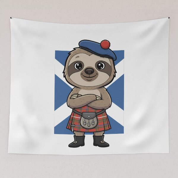 Item preview, Scottish Sloth Kilt Saltire Flag designed and sold by k3rstman1.