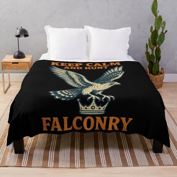 Item preview, Falcon Keep Calm And Hunt Falconry Graphic designed and sold by LuminOrb.