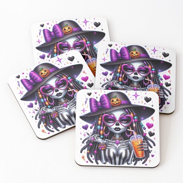Item preview, Gothic Halloween: Black Girls and Skeleton Vibes designed and sold by Lulunza.