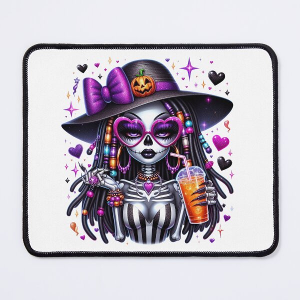 Item preview, Gothic Halloween: Black Girls and Skeleton Vibes designed and sold by Lulunza.