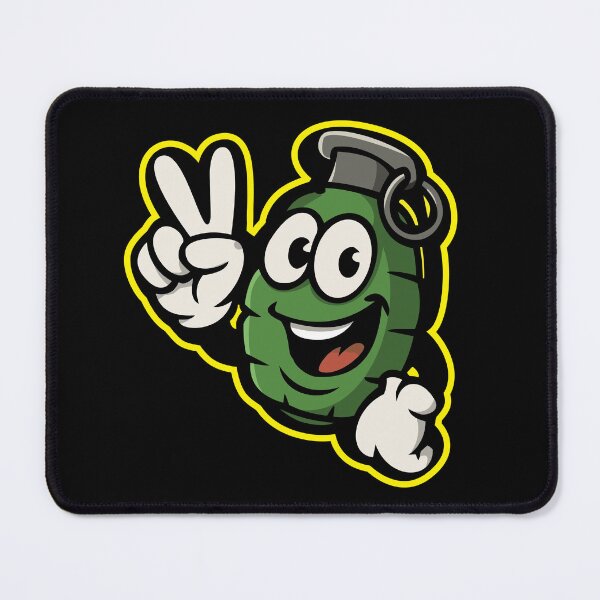 Item preview, Funny Cartoon Grenade Character Peace Sign | Goofy Explosive Design designed and sold by DG-ShopLT.