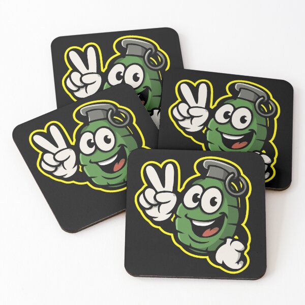 Item preview, Funny Cartoon Grenade Character Peace Sign | Goofy Explosive Design designed and sold by DG-ShopLT.