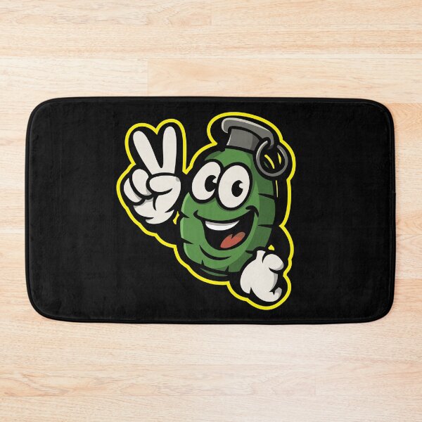 Item preview, Funny Cartoon Grenade Character Peace Sign | Goofy Explosive Design designed and sold by DG-ShopLT.