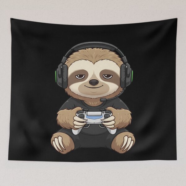 Item preview, Sloth Gamer Headset Controller Fun designed and sold by k3rstman1.