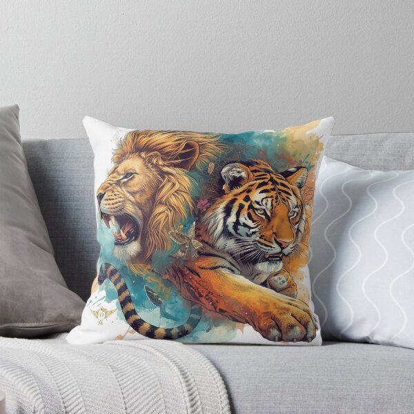 Item preview, Majestic Lion and Tiger in Vibrant Harmony designed and sold by DM.