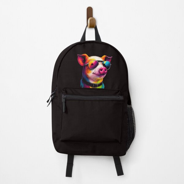 Item preview, Cool Pig with Sunglasses – Colorful Neon Pop Art Animal designed and sold by ArteeInnovation.