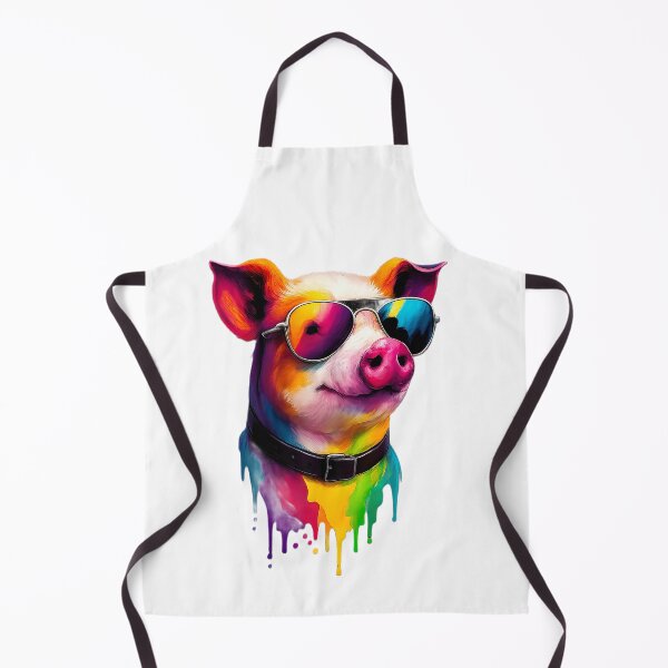 Item preview, Cool Pig with Sunglasses – Colorful Neon Pop Art Animal designed and sold by ArteeInnovation.