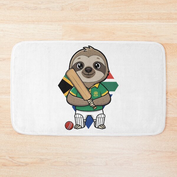 Item preview, Cute Sloth Cricket South Africa Fan designed and sold by k3rstman1.