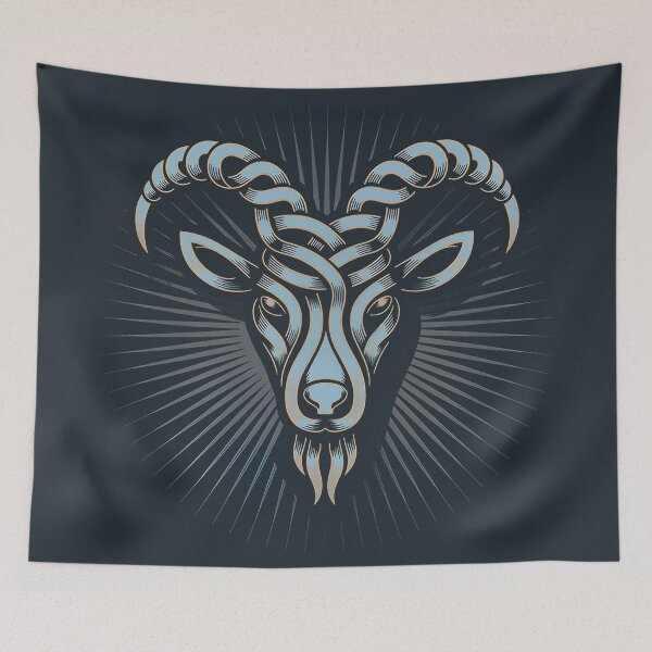 Item preview, Cottagecore Winter Solstice Art • Yule Goat designed and sold by Blok45.