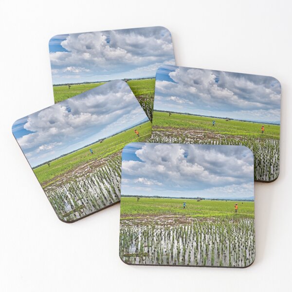 Item preview, Two Indonesian farmers walking through the vast rice fields of Pangandaran designed and sold by franck380.