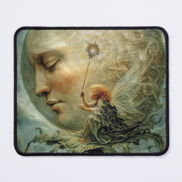 Item preview, Fairy Dandelion Face in Moon designed and sold by thewandswant.