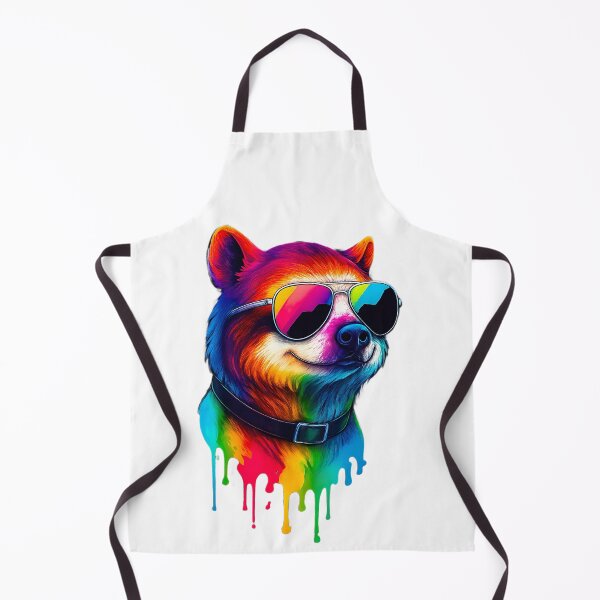 Artikelvorschau, Regenbogenhund mit Sonnenbrille – Funky Bunte Pop Art entworfen und verkauft von ArteeInnovation.