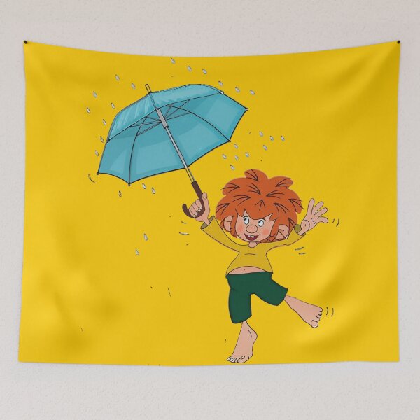 Item preview, Pumuckl umbrella pulled by the wind designed and sold by DieViolettHund.