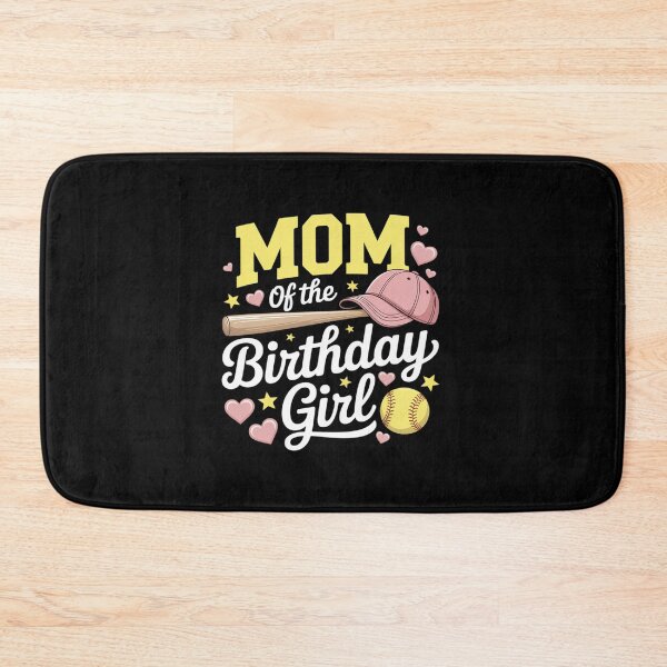Item preview, Mom Of The Birthday Girl Softball Player Theme B-day Mommy designed and sold by AmparoBoyle.