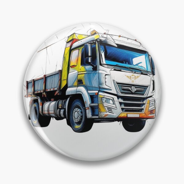 Artikelvorschau, Powerful Modern Truck Illustration on Black Background entworfen und verkauft von DM.