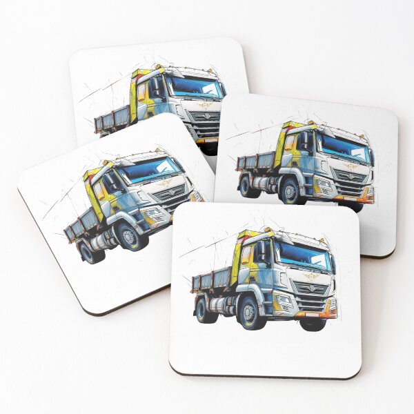 Item preview, Powerful Modern Truck Illustration on Black Background designed and sold by DM.