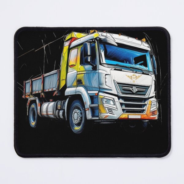 Item preview, Powerful Modern Truck Illustration on Black Background designed and sold by DM.