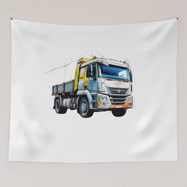 Item preview, Powerful Modern Truck Illustration on Black Background designed and sold by DM.