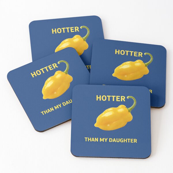 Item preview, Hotter Than My Daughter – Yellow Pepper Pun Illustration designed and sold by Pjotre7.