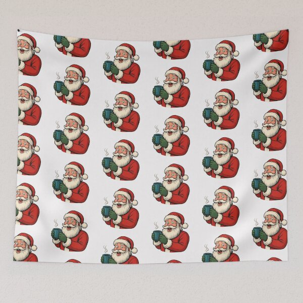 Item preview, Sassy Santa with Cocoa Funny Christmas designed and sold by Maryna_Reine.