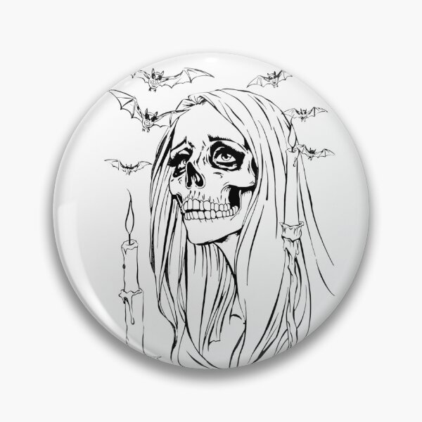 Item preview, Gothic Skull Bride with Bats and Candlelight designed and sold by HeleDesign1983.