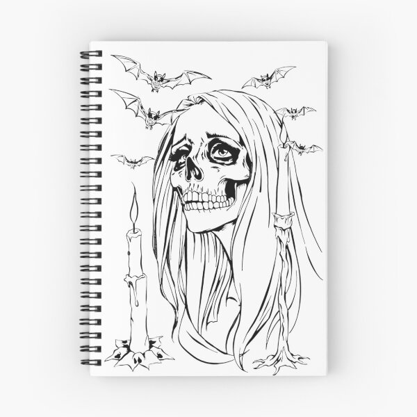 Item preview, Gothic Skull Bride with Bats and Candlelight designed and sold by HeleDesign1983.