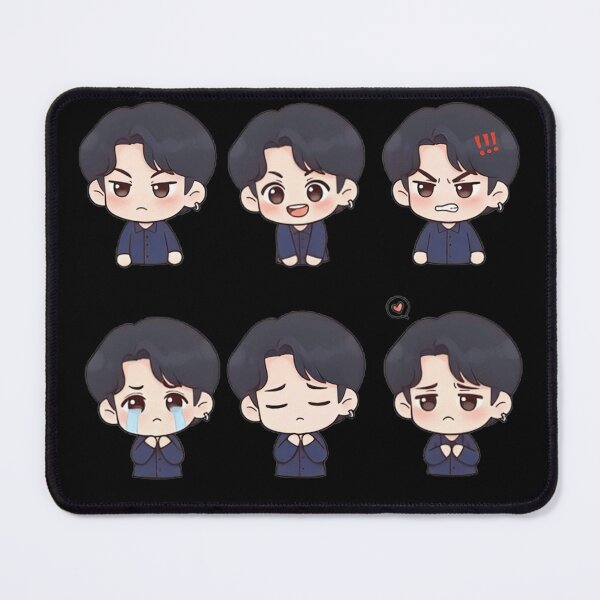 Artikelvorschau, Jungkook Chibi Emoji Pack – Niedliche K-Pop-Ausdrücke | BTS-Fan-Art entworfen und verkauft von IMCons.