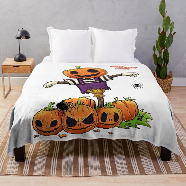 Item preview, Halloween Party. A Creepy Scarecrow and Jack-o'-Lanterns. designed and sold by Dinasshop.