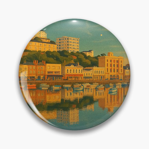 Item preview, Torquay Devon Retro Vintage Travel Poster designed and sold by GG WALL ART.