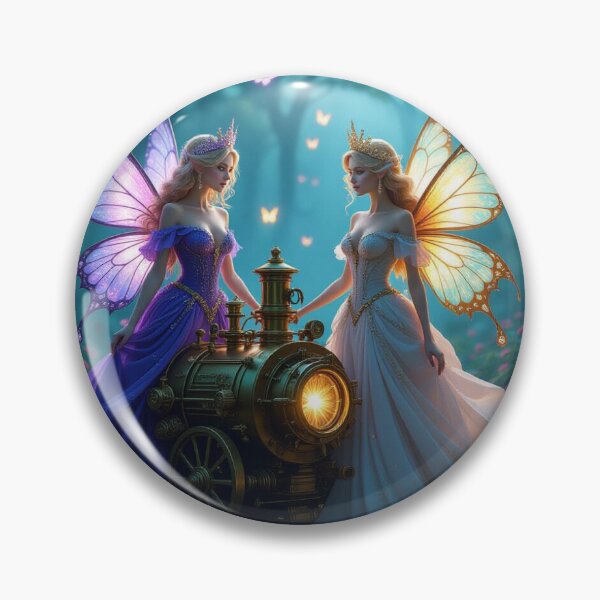 Item preview, Fairy Glow & Steampunk Light – Magical encounter in the forest between technology, magic and natural poetry designed and sold by FotoworldEdel.