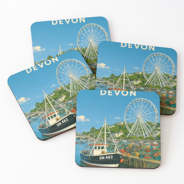 Item preview, Torquay Devon Retro Vintage Travel Poster designed and sold by GG WALL ART.