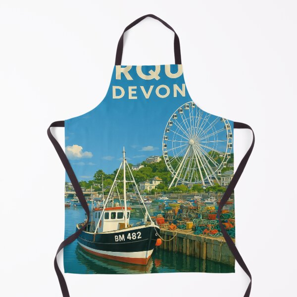 Item preview, Torquay Devon Retro Vintage Travel Poster designed and sold by GG WALL ART.
