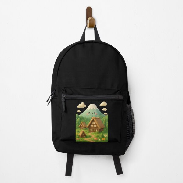 Item preview, Cute Shirakawa-go Mountain Village - Kawaii Japanese Cottagecore Art designed and sold by Moons Studio.