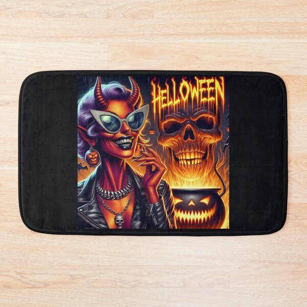 Item preview, Glamorous Halloween Demoness Fiery Skull designed and sold by Voodoo Store Paranormal Collections.