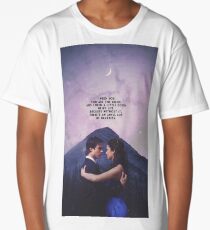 Damon and Elena - Delena - The Vampire Diaries Long T-Shirt