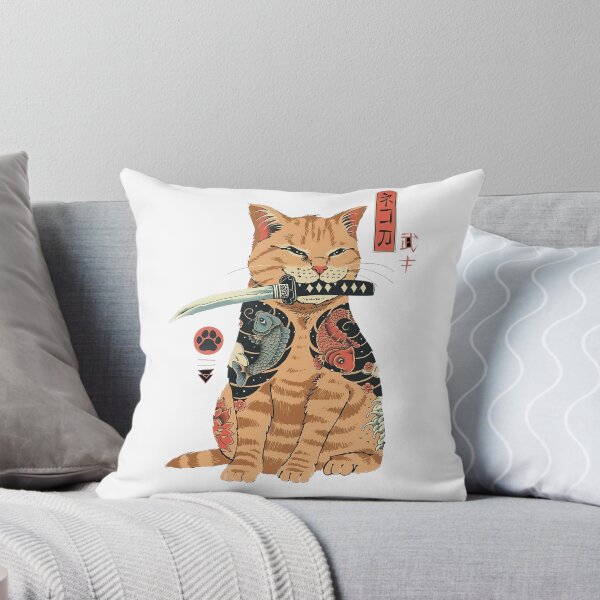 Artikelvorschau, Tätowierte Samurai-Katze – Neko-Bushi-Krieger entworfen und verkauft von TandooriLive.