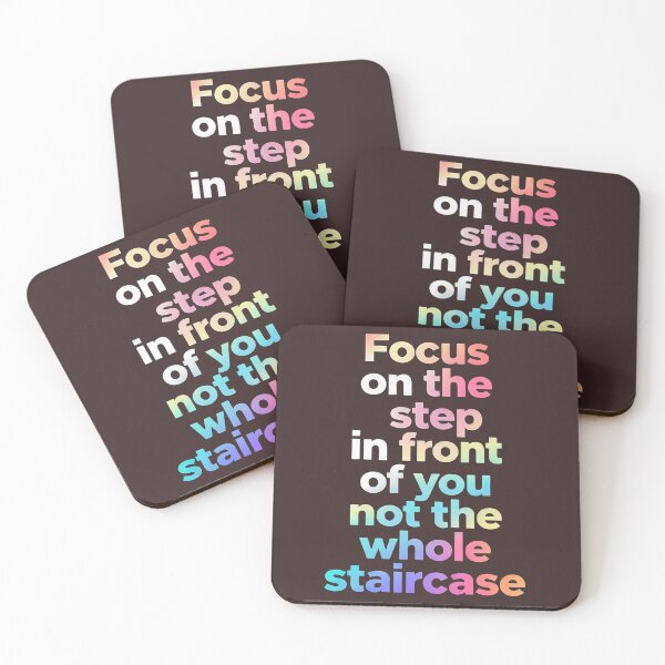 Item preview, Focus on the Step in Front of You – Motivational Typography Design designed and sold by Dezpro.