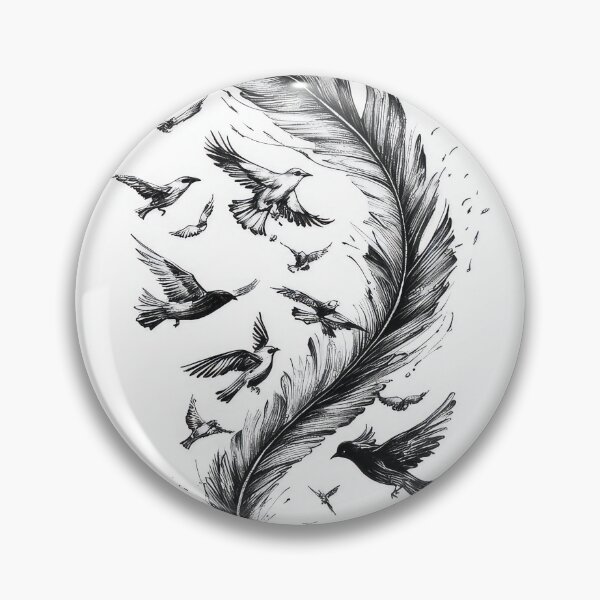 Item preview, Birds flying from feather designed and sold by thewandswant.