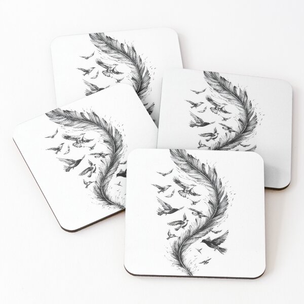 Item preview, Birds flying from feather designed and sold by thewandswant.