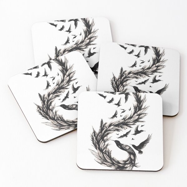 Item preview, Birds flying from feather designed and sold by thewandswant.