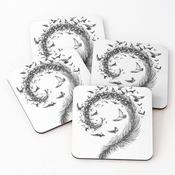 Item preview, Birds flying from feather designed and sold by thewandswant.