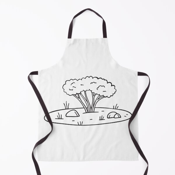 Item preview, A savannah bush near scattered rocks on flat land designed and sold by rasagamastore.