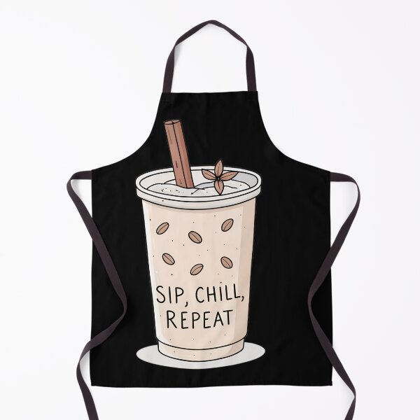 Item preview, Sip, Chill, Repeat – Minimalist Iced Chai Line Art with Cinnamon Stick designed and sold by VividOrganica.