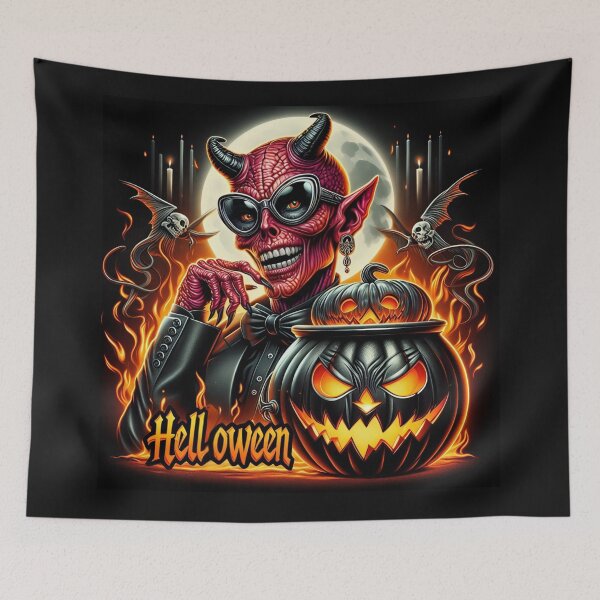 Item preview, Demonic Gentleman Halloween Fiery Cauldron designed and sold by Voodoo Store Paranormal Collections.