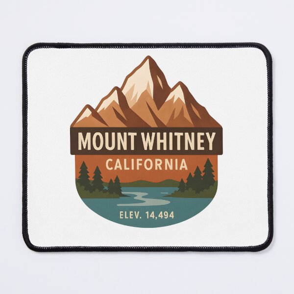 Item preview, Mt Whitney California highest peak trail art designed and sold by LittleArij.
